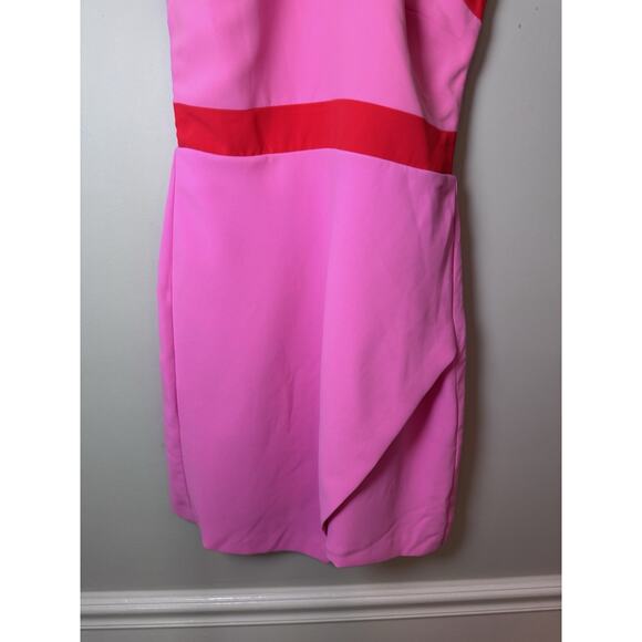 Amanda Uprichard pink and red halter tie mini dress Size XS NWT - Picture 15 of 16